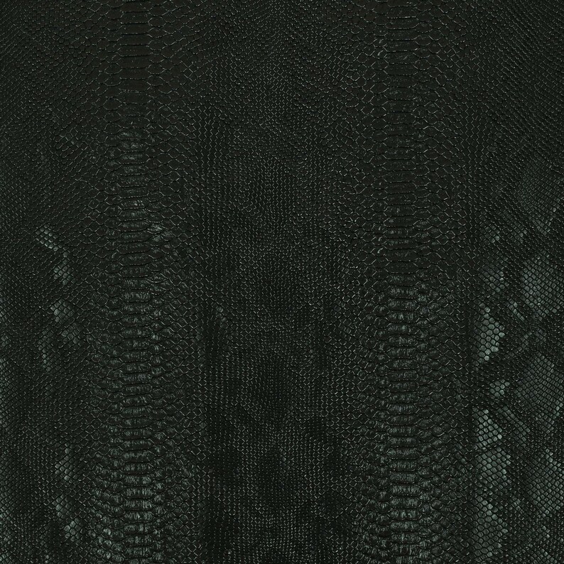 Snakeskin Vinyl Faux Leather Upholstery Fabric For Furniture, Sofas, Vehicle Trimmings & Accessories Hard Wearing Animal Print Vinyl Black
