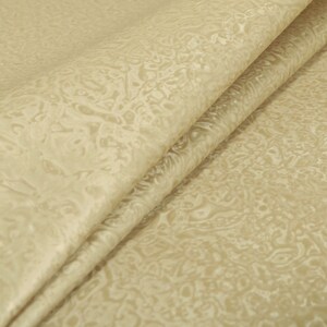 Designer Modern Pattern Soft Touch Faux Leather Upholstery Fabric Beige Colour - Sold By The 1 Metre