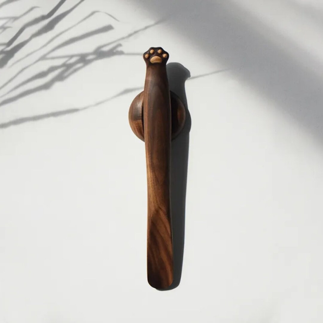 Cat Paw Walnut Shoehorn Wall Mounted Shoehorn Etsy