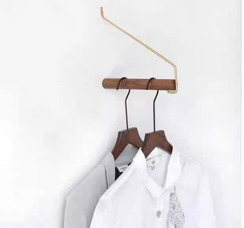 Clothing wooden rail, wall mounted clothing rail, wooden hanger, wooden rob for casual clothes hanger image 9