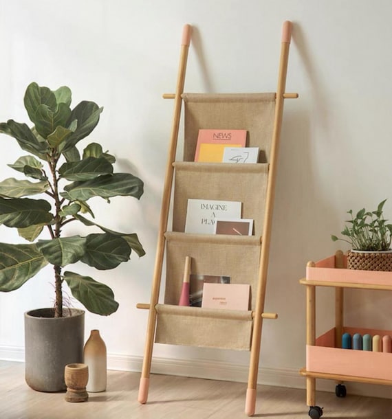 Leiter-Kleiderstnder, Bambus-Decken- und Handtuchleiter,  Wand-Schiefer-Holzstnder, skandinavischer Zeitschriftenhalter,  Eingangs-Organizer - Etsy.de