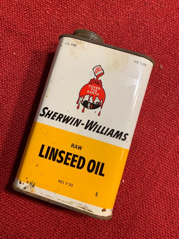 Sherwinwilliams Raw Linseed Oil Can 1 Pint Etsy