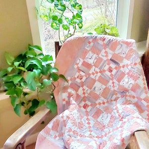 Soft baby bunny quilt