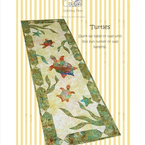 Turtles table runner or wall hanging