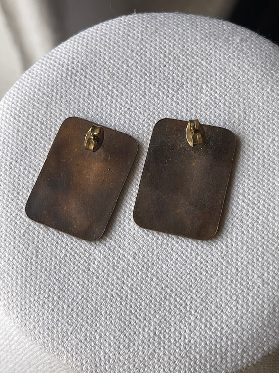 Antique F. Dubois Bronze Earrings; Antique Art No… - image 6