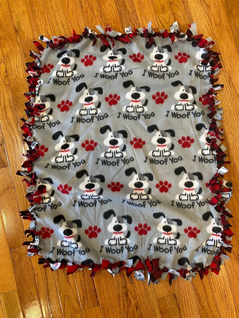 Pet Fleece Tie Blanket MADE TO ORDER Etsy