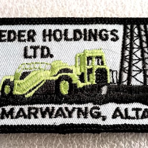 VTG Beder Holdings Ltd. Canadian Oil Exploration Jacket Hat Patch New NOS 1970s