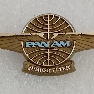 Vtg Plastic 1970s Pan Am America Airlines Kids Captain Pilots Wings Pin New NOS
