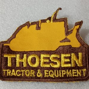 1960s Thoesen Construction Bull Dozer Machinery Equipment Tractor Patch New NOS