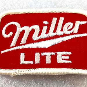 Vtg Miller Lite Beer Cloth Jacket Hat Advertising Cloth Patch 1970s NOS New