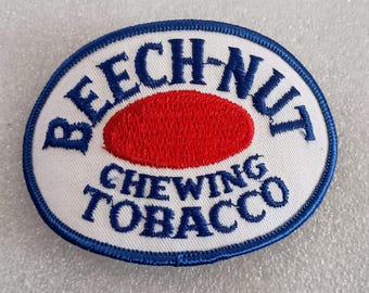wintergreen beechnut chewing tobacco Vintage Beech-nut Chewing Tobacco Embroidered (wintergreen and Red)  Patches, Jacket or Cap Patch, Lot of 2, Collectible