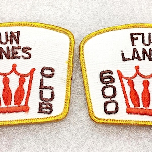 Vintage 1970s Fun Lanes Bowling Tournament 600 Club Patch New NOS Vicksburg, MS?
