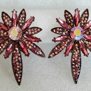 Vintage THELMA DEUTSCH Chandelier Star Earrings 1980s Vintage