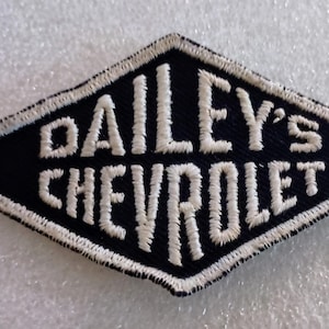 Rare Vintage Dailey&#39;s Chevrolet Car Hat or Jacket Patch New NOS 1950s