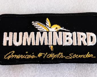Vtg Hummingbird Americas no.1 Depth Sounder Fisherman Fishing Patch NOS New 1970s