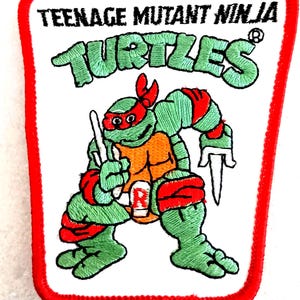 VTG TMNT Teenage Mutant Ninja Turtles Raphael Jacket Patch New NOS 1989