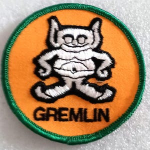 Vtg Gremlin AMC American Motors Car Logo Patch New NOS 1970s