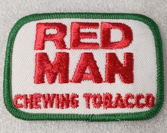 Vintage Red Man Cloth Banner Chewing Tobacco Chew Made in USA Redman Cotton  Fabric Flag Sign Advertisement VTG