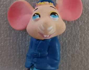 Vintage Originale Topo Gigio Giochi Preziosi Vinyl Head Plush W