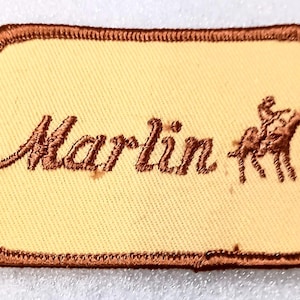 Vintage Marlin Firearms Gun Hunting Target Shooting Patch New NOS 1970s