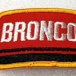 Vintage 1970s Bronco Cloth Hat or Jacket Patch New NOS