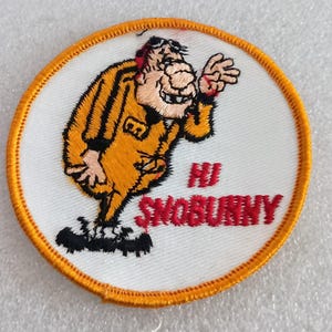 Hi Snobunny Campy Funny Creepy Old Man Hippie Jacket Hat Patch New NOS 1970s