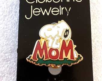 Aviva Vintage Peanuts Snoopy as Joe Preppy Pin Enamel Cloisonne