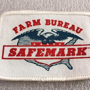 VTG Farm Bureau Safemark Tractor Tires & Products Jacket Patch New NOS 1970s