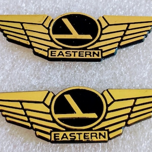 Vtg Plastic 1990s Eastern Airlines Kids Captain Junior Pilot Wings Sticker Badge Pin New NOS