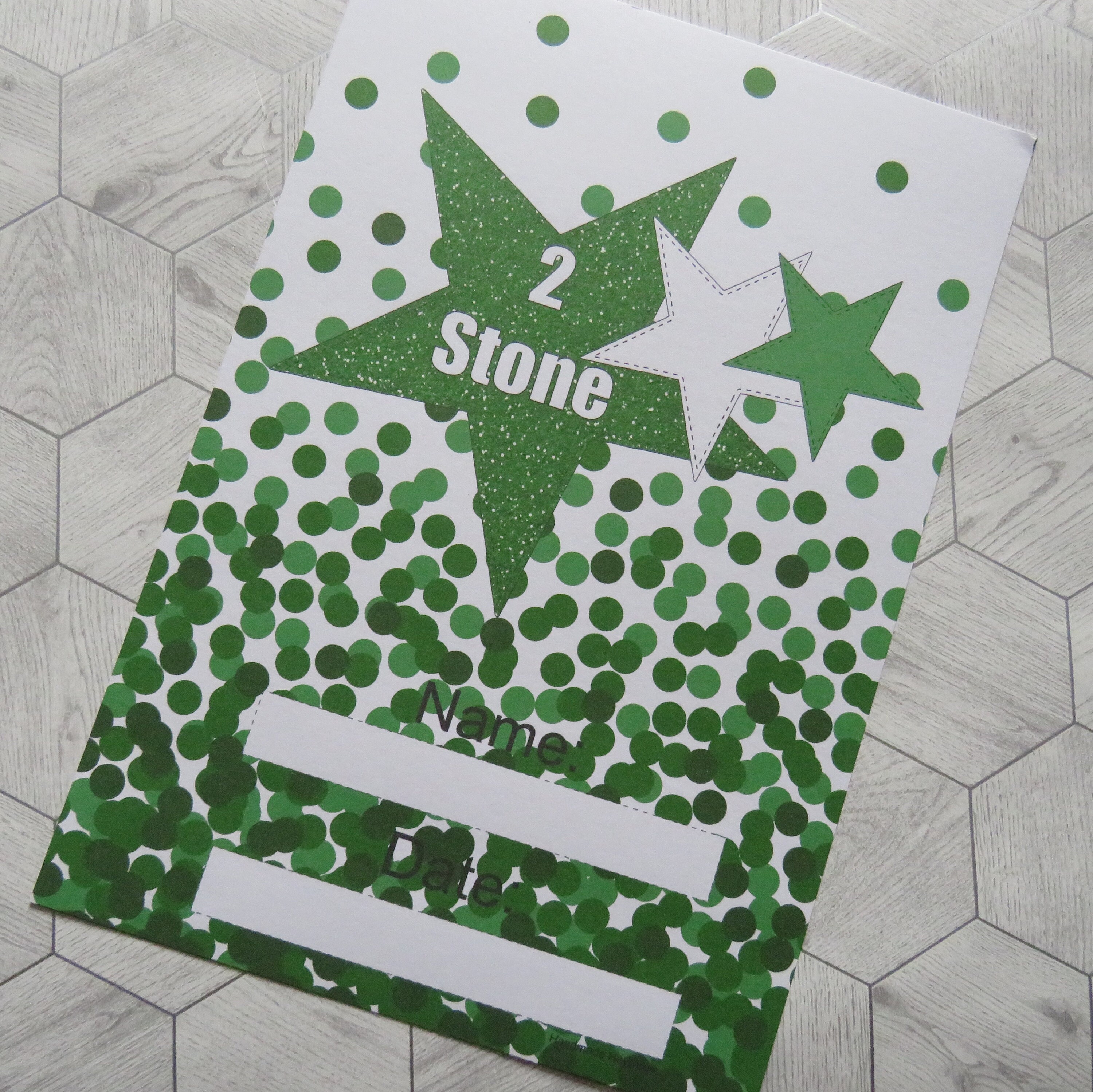 Weight Loss Certificates Card A5 Any Stone/half Stone - Etsy UK