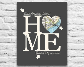 Custom Home Map art DIGITAL DOWNLOAD for you 2 Print,Wedding Engagement gift,Heart Map,Personalized,Gift for Couple,diy,8x10 11x14