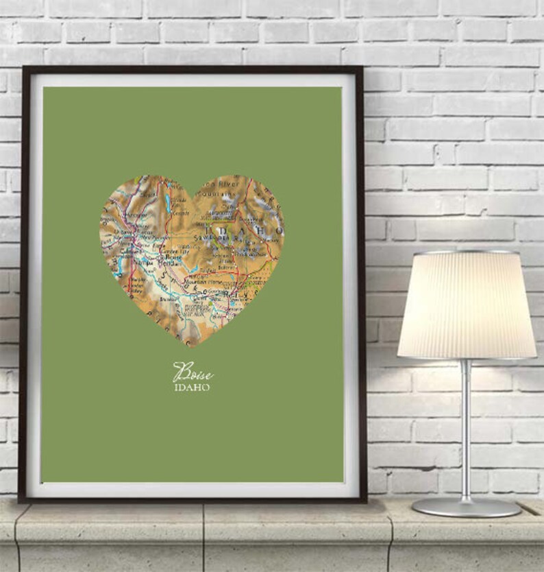 boise-idaho-heart-vintage-map-art-print-boise-print-boise-etsy