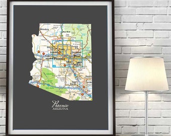 Custom State Map ART PRINT, Your State and City, Valentines Day gift, wedding gift, Mothers Day, Graduation, Engagement, travel