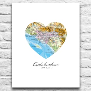 Aangepaste illustratie van de bruiloft echtpaar toewijzen DIGITAL DOWNLOAD voor u 2 Print, Wedding Engagement geschenk, hart kaart, gepersonaliseerde, cadeau voor paar, diy, 8 x 10 11x14