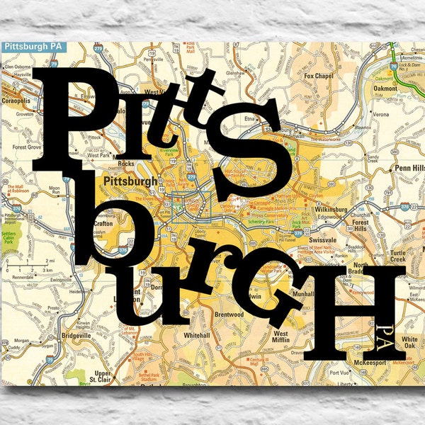 Pittsburgh Pennsylvania typography Map DIGITAL DOWNLOAD for you 2 Print City art print diy printable gift Pittsburgh Steelers,8x10 11x14