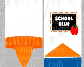 School Glue PNG, Back To School Cheer Bow PNG, Digital Download