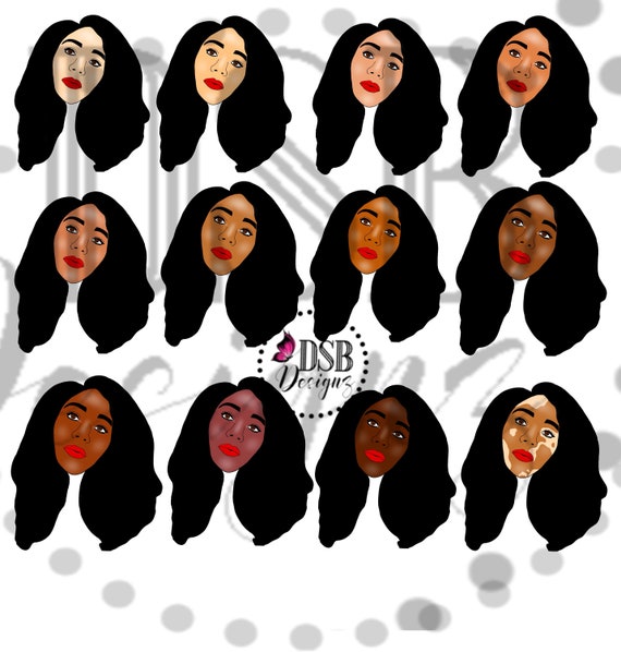Black Woman Clip art Black Lady PNG Black Lady Clip art | Etsy