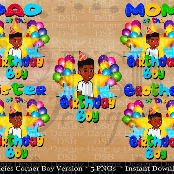 Gracie's Corner Boy Birthday- PNG Digital File Only | 1st Birthday | Birthday Girl | Transparent PNG