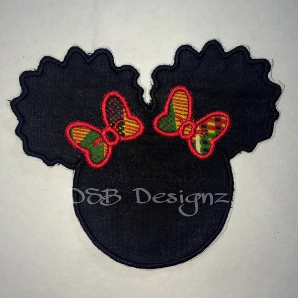 Afro Puff Applique, African American Embroidery Design, Afro Puff embroidery Design, Lily Puff, Lily Puff Embroidery Design