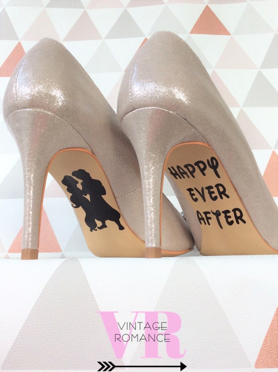 Jasmine And Aladdin Disney Wedding Day Bride Shoe Vinyl Decals Etsy