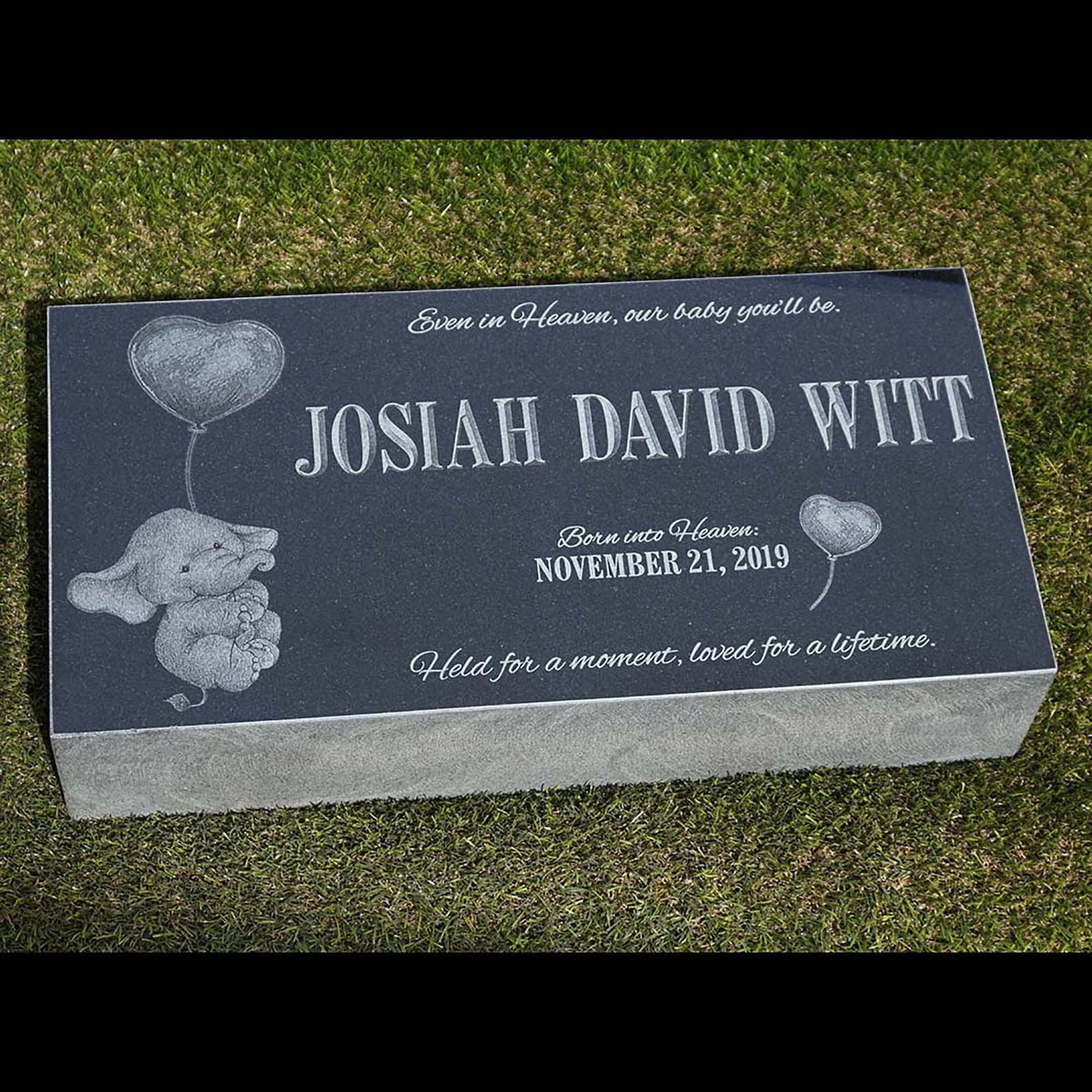 20x10x4 Granite Memorial Headstone Flat Grass Marker Etsy