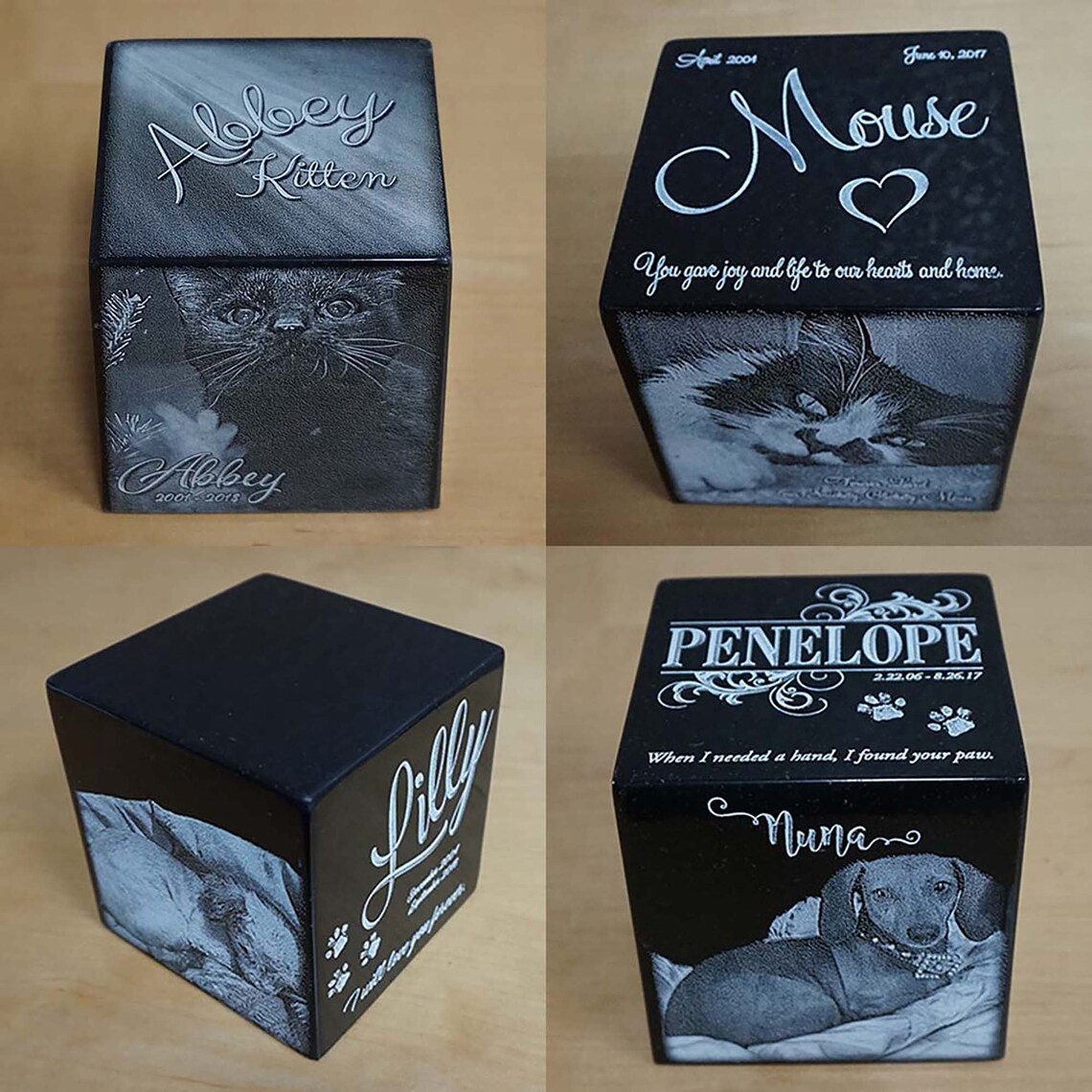 Large Pet Urn Laser Engraved Pet Urn Custom Photo Pet Urn Etsy