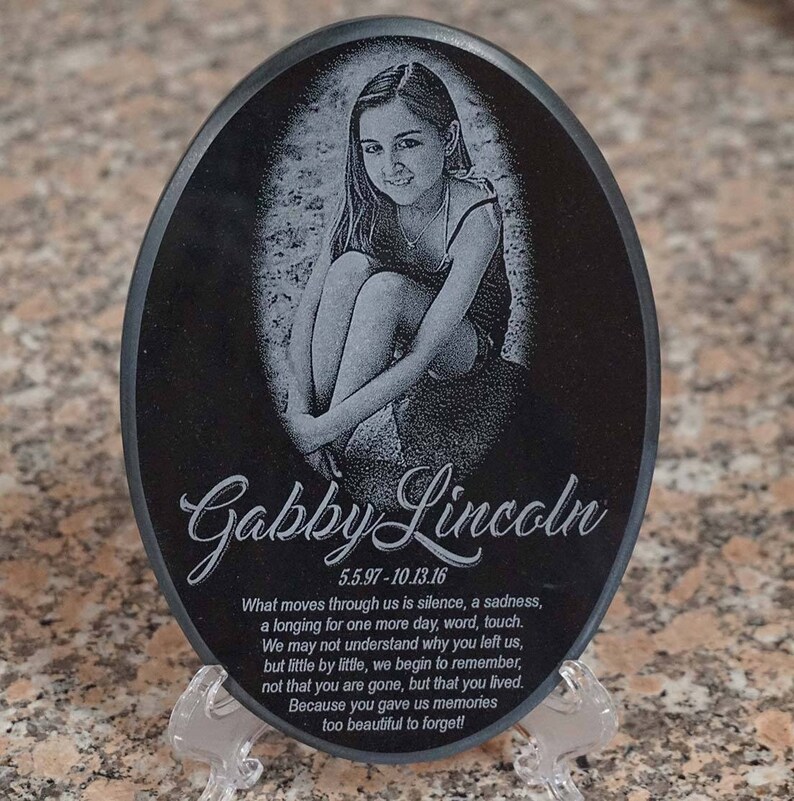 Memorial Photo Plaque Engraved Photograph Laser Engraved Etsy