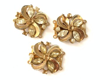 Lot of Vintage Rhinestone Clasps - AS IS