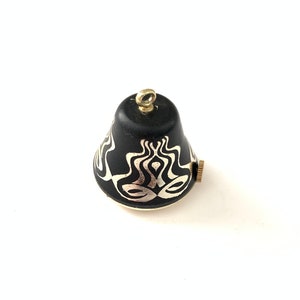 Vintage Black Art Deco Enamel Watch Fob Pendant - AS IS
