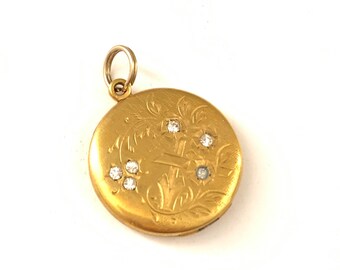 Beautiful Vintage Gold Filled Paste Locket by RBM Atrice