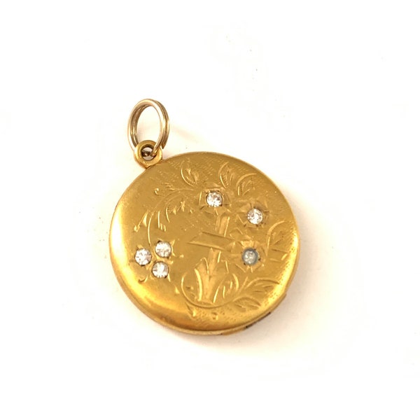 Beautiful Vintage Gold Filled Paste Locket by RBM Atrice
