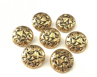Vintage Gold and Black Mid Century Mod Look NOS Buttons (20)