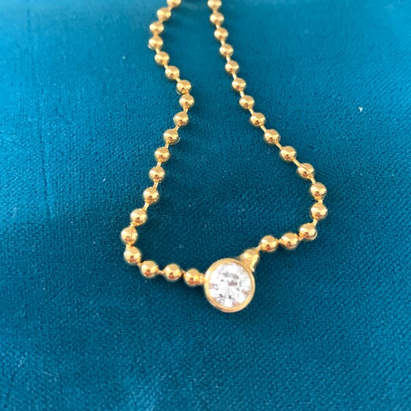 Ball Chain Gold Plated Etsy