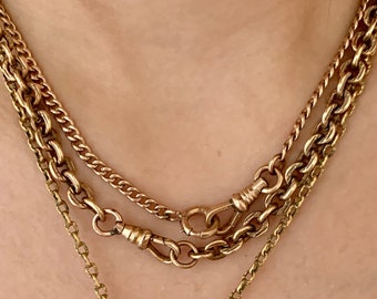 Gold Chain Necklace Renaissance Necklace Mens Chain Vintage Chain Gold Chain BH1 25 Inch Vintage Chain Necklace Chain Necklace